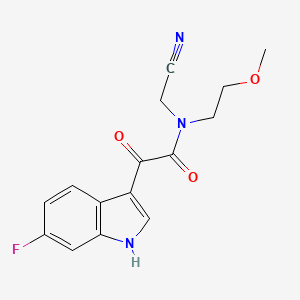 molecular formula C15H14FN3O3 B2465900 N-(Cyanomethyl)-2-(6-fluoro-1H-indol-3-yl)-N-(2-methoxyethyl)-2-oxoacetamide CAS No. 2224199-57-7