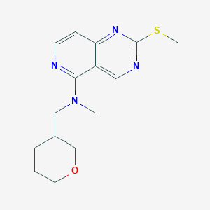 molecular formula C15H20N4OS B2465942 N-methyl-2-(methylsulfanyl)-N-[(oxan-3-yl)methyl]pyrido[4,3-d]pyrimidin-5-amine CAS No. 2094529-48-1
