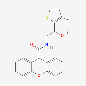 molecular formula C21H19NO3S B2465947 N-[2-hydroxy-2-(3-methylthiophen-2-yl)ethyl]-9H-xanthene-9-carboxamide CAS No. 1351598-37-2