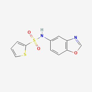 molecular formula C11H8N2O3S2 B2465995 N-(1,3-benzoxazol-5-yl)thiophene-2-sulfonamide CAS No. 866051-22-1