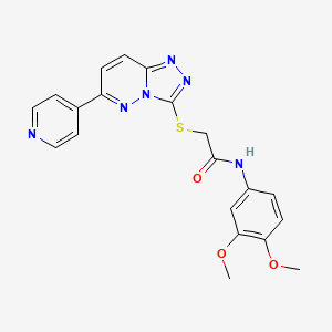 molecular formula C20H18N6O3S B2466006 N-(3,4-dimethoxyphenyl)-2-{[6-(pyridin-4-yl)-[1,2,4]triazolo[4,3-b]pyridazin-3-yl]sulfanyl}acetamide CAS No. 894060-36-7