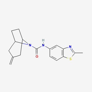 molecular formula C17H19N3OS B2466077 N-(2-methyl-1,3-benzothiazol-5-yl)-3-methylidene-8-azabicyclo[3.2.1]octane-8-carboxamide CAS No. 2310153-69-4