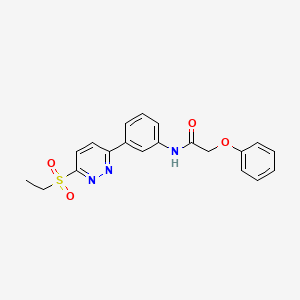 molecular formula C20H19N3O4S B2466082 N-(3-(6-(ethylsulfonyl)pyridazin-3-yl)phenyl)-2-phenoxyacetamide CAS No. 941984-58-3