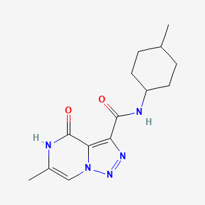 molecular formula C14H19N5O2 B2466085 6-methyl-N-(4-methylcyclohexyl)-4-oxo-4,5-dihydro[1,2,3]triazolo[1,5-a]pyrazine-3-carboxamide CAS No. 1775387-83-1