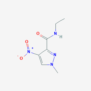 molecular formula C7H10N4O3 B2466190 N-ethyl-1-methyl-4-nitro-1H-pyrazole-3-carboxamide CAS No. 1287670-03-4