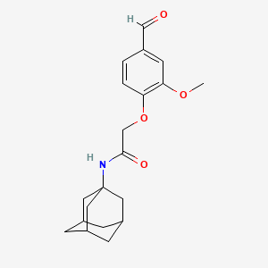 molecular formula C20H25NO4 B2466201 N-(1-adamantyl)-2-(4-formyl-2-methoxyphenoxy)acetamide CAS No. 839688-40-3