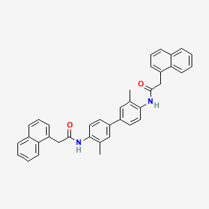 molecular formula C38H32N2O2 B2466205 N-{3,3'-DIMETHYL-4'-[2-(NAPHTHALEN-1-YL)ACETAMIDO]-[1,1'-BIPHENYL]-4-YL}-2-(NAPHTHALEN-1-YL)ACETAMIDE CAS No. 314076-28-3