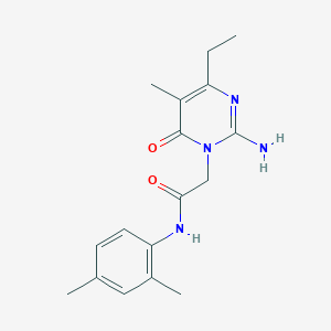 molecular formula C17H22N4O2 B2466237 2-(2-amino-4-ethyl-5-methyl-6-oxo-1,6-dihydropyrimidin-1-yl)-N-(2,4-dimethylphenyl)acetamide CAS No. 1251692-20-2