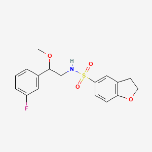 molecular formula C17H18FNO4S B2466257 N-[2-(3-fluorophenyl)-2-methoxyethyl]-2,3-dihydro-1-benzofuran-5-sulfonamide CAS No. 1797897-00-7