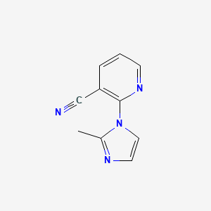 molecular formula C10H8N4 B2466261 2-(2-methyl-1H-imidazol-1-yl)pyridine-3-carbonitrile CAS No. 684648-78-0