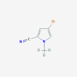 molecular formula C6H5BrN2 B2466297 4-Bromo-1-trideuteriomethyl-1H-pyrrole-2-carbonitrile CAS No. 1648881-87-1