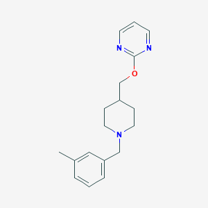 molecular formula C18H23N3O B2466298 2-({1-[(3-Methylphenyl)methyl]piperidin-4-yl}methoxy)pyrimidine CAS No. 2415629-61-5