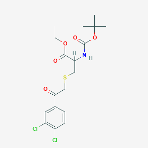 Ethyl 2-[(tert-butoxycarbonyl)amino]-3-{[2-(3,4-dichlorophenyl)-2-oxoethyl]sulfanyl}propanoate