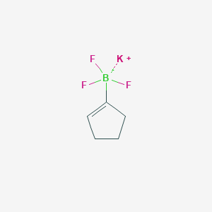 molecular formula C5H7BF3K B2466313 Potassium cyclopent-1-en-1-yltrifluoroborate CAS No. 1186667-21-9