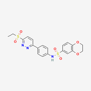 N-(4-(6-(ethylsulfonyl)pyridazin-3-yl)phenyl)-2,3-dihydrobenzo[b][1,4]dioxine-6-sulfonamide