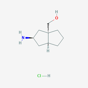 [(2R,3As,6aS)-2-amino-2,3,4,5,6,6a-hexahydro-1H-pentalen-3a-yl]methanol;hydrochloride
