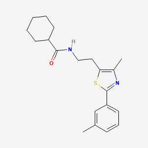 N-(2-(4-methyl-2-(m-tolyl)thiazol-5-yl)ethyl)cyclohexanecarboxamide