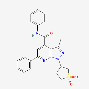 1-(1,1-dioxidotetrahydrothiophen-3-yl)-3-methyl-N,6-diphenyl-1H-pyrazolo[3,4-b]pyridine-4-carboxamide