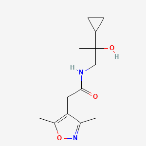 molecular formula C13H20N2O3 B2466327 N-(2-cyclopropyl-2-hydroxypropyl)-2-(3,5-dimethyl-1,2-oxazol-4-yl)acetamide CAS No. 1795084-52-4