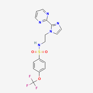 N-(2-(2-(pyrimidin-2-yl)-1H-imidazol-1-yl)ethyl)-4-(trifluoromethoxy)benzenesulfonamide