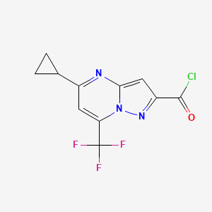 5-Cyclopropyl-7-(trifluoromethyl)pyrazolo[1,5-a]pyrimidine-2-carbonyl chloride