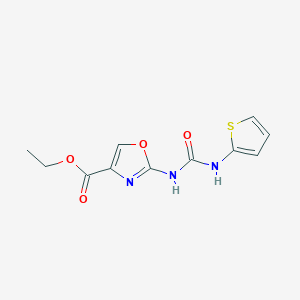 Ethyl 2-(3-(thiophen-2-yl)ureido)oxazole-4-carboxylate
