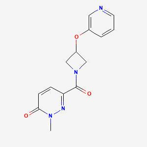 2-methyl-6-(3-(pyridin-3-yloxy)azetidine-1-carbonyl)pyridazin-3(2H)-one