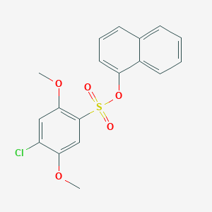 Naphthalen-1-yl 4-chloro-2,5-dimethoxybenzene-1-sulfonate