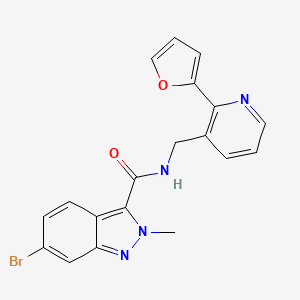 6-bromo-N-((2-(furan-2-yl)pyridin-3-yl)methyl)-2-methyl-2H-indazole-3-carboxamide