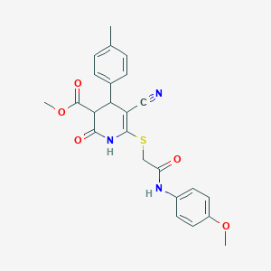 Methyl 5-cyano-2-hydroxy-6-({2-[(4-methoxyphenyl)amino]-2-oxoethyl}sulfanyl)-4-(4-methylphenyl)-3,4-dihydropyridine-3-carboxylate