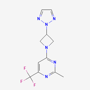 2-Methyl-4-[3-(triazol-2-yl)azetidin-1-yl]-6-(trifluoromethyl)pyrimidine