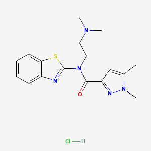 N-(benzo[d]thiazol-2-yl)-N-(2-(dimethylamino)ethyl)-1,5-dimethyl-1H-pyrazole-3-carboxamide hydrochloride