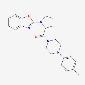 (1-(Benzo[d]oxazol-2-yl)pyrrolidin-2-yl)(4-(4-fluorophenyl)piperazin-1-yl)methanone