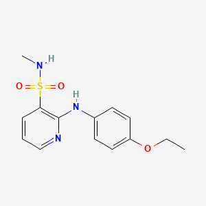 molecular formula C14H17N3O3S B2466368 2-[(4-ethoxyphenyl)amino]-N-methylpyridine-3-sulfonamide CAS No. 1251550-31-8