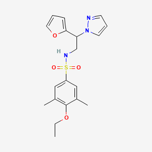 4-ethoxy-N-(2-(furan-2-yl)-2-(1H-pyrazol-1-yl)ethyl)-3,5-dimethylbenzenesulfonamide