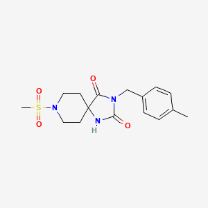 3-(4-Methylbenzyl)-8-(methylsulfonyl)-1,3,8-triazaspiro[4.5]decane-2,4-dione