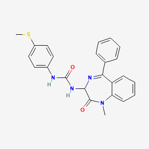 3-(1-methyl-2-oxo-5-phenyl-2,3-dihydro-1H-1,4-benzodiazepin-3-yl)-1-[4-(methylsulfanyl)phenyl]urea
