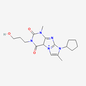8-cyclopentyl-3-(3-hydroxypropyl)-1,7-dimethyl-1H,2H,3H,4H,8H-imidazo[1,2-g]purine-2,4-dione