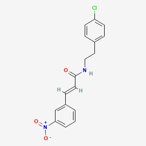 molecular formula C17H15ClN2O3 B2466397 (2E)-N-[2-(4-氯苯基)乙基]-3-(3-硝基苯基)丙-2-烯酰胺 CAS No. 301194-62-7