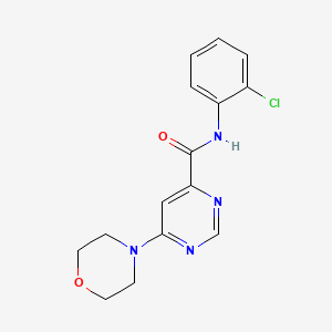 molecular formula C15H15ClN4O2 B2466398 N-(2-chlorophenyl)-6-morpholinopyrimidine-4-carboxamide CAS No. 1901059-20-8