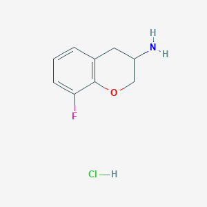 molecular formula C9H11ClFNO B2466400 8-Fluoro-chroman-3-ylamine hydrochloride CAS No. 878807-38-6