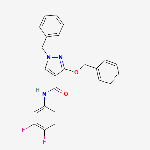 molecular formula C24H19F2N3O2 B2466401 1-苄基-3-(苄氧基)-N-(3,4-二氟苯基)-1H-吡唑-4-羧酰胺 CAS No. 1013756-66-5