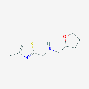 molecular formula C10H16N2OS B2466409 [(4-Methyl-1,3-thiazol-2-yl)methyl](oxolan-2-ylmethyl)amine CAS No. 886505-44-8