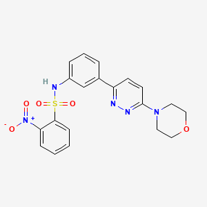 molecular formula C20H19N5O5S B2466424 N-(3-(6-morpholinopyridazin-3-yl)phenyl)-2-nitrobenzenesulfonamide CAS No. 898446-26-9