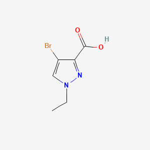 molecular formula C6H7BrN2O2 B2466431 4-bromo-1-ethyl-1H-pyrazole-3-carboxylic acid CAS No. 512810-22-9; 56686-16-9