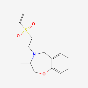 molecular formula C14H19NO3S B2466433 4-(2-Ethenylsulfonylethyl)-3-methyl-3,5-dihydro-2H-1,4-benzoxazepine CAS No. 2361702-46-5
