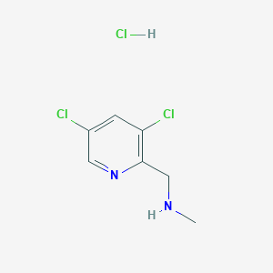 molecular formula C7H9Cl3N2 B2466444 [(3,5-Dichloropyridin-2-yl)methyl](methyl)amine hydrochloride CAS No. 2241131-09-7