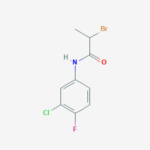 2-bromo-N-(3-chloro-4-fluorophenyl)propanamide