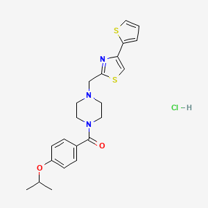 (4-Isopropoxyphenyl)(4-((4-(thiophen-2-yl)thiazol-2-yl)methyl)piperazin-1-yl)methanone hydrochloride