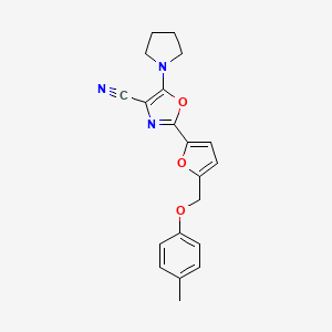 5-(Pyrrolidin-1-yl)-2-(5-((p-tolyloxy)methyl)furan-2-yl)oxazole-4-carbonitrile
